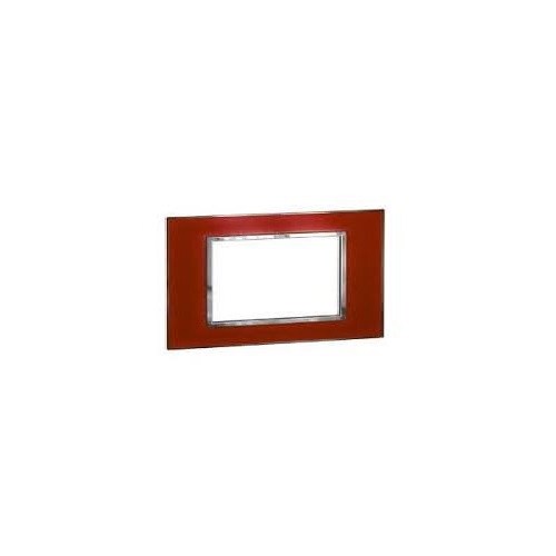 Legrand Arteor Mirror Red Cover Plate With Frame, 6 M, 5763 86
